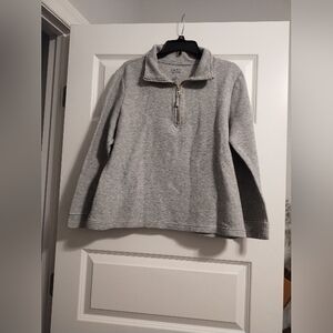 Gray Quarter-Zip Women's Sweater